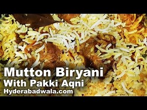 Hyderabadi Biryani - Mutton - with Pakki Aqni Recipe Video – Dum Biryani with Cooked Mutton
