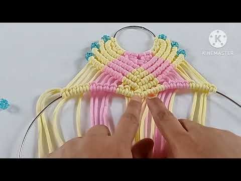 heart shape macrame mirror wall hanging