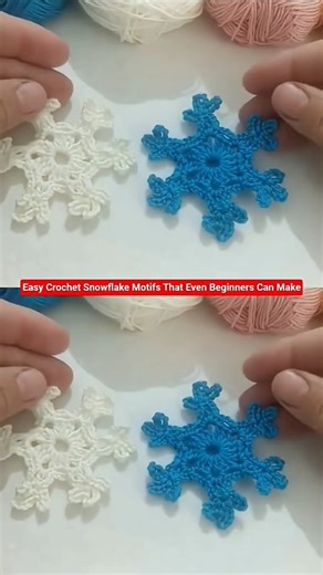 Easy CROCHET Designs on Instagram: "Easy Crochet Snowflake Motifs That Even Beginners Can Make for Christmas! #crochet #homedecor #trend #crafts #trending #easy #Christmas2026 👉Tutorial videos in my YouTube channel🔗 link at profil"