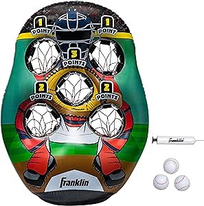 Franklin Sports Inflatable Target Toss Game - Kids Mini Throwing Game Set - Portable Indoor + Outdoor Toy Target