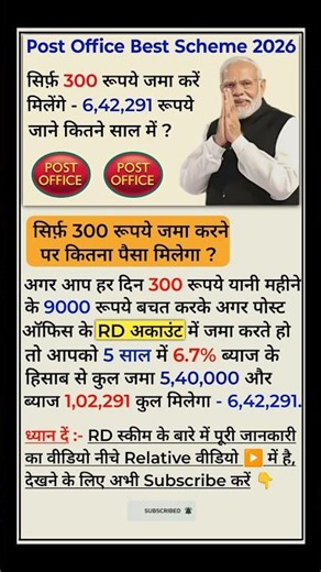 Post Office RD Scheme 2026 । Rd Scheme interest and maturity amount calculation।।