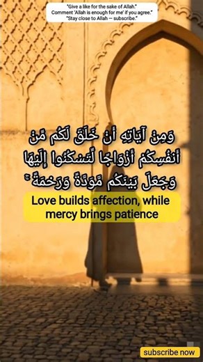 Qur’an Reminder: “Marriage in Qur’an: Love & Mercy 💖” | #Shorts #Tawbah