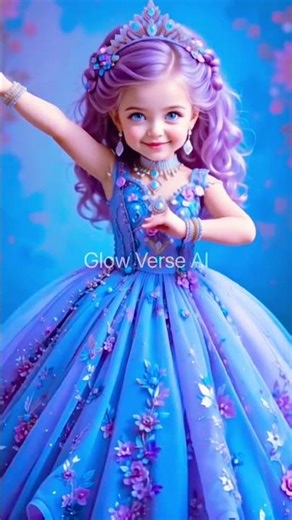 Lavender Princess Baby Girl Dancing | Whimsical Flower Garden Magic 💜👑✨ #shorts #glowverseai