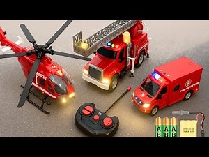 RC Fire Truck Squad Unbox & Test – Real Rescue Lights, Siren & Water Spray!