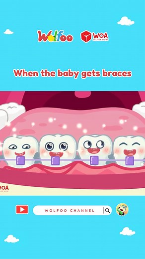 Is braces hurt ?🤫😂 #wolfoo #kidssongs | Wolfoo Kids Cartoon