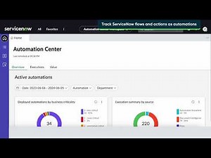 Track ServiceNow flows and actions as automations