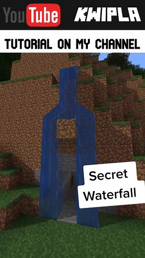 Minecraft Waterfall Tutorial: How to Build a Secret Waterfall