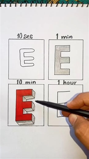 How to draw 3D letters "P" #drawing #trending #shorts #howtodraw #youtubeshorts #asmr