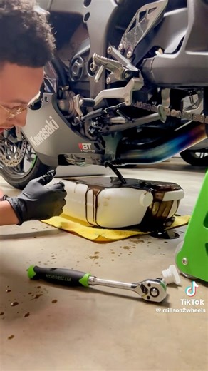 This is 100% not how to change your motorcycle oil! If you do, grab some Grip Clean. 🤣🙌🏼🫧 #gripclean #oil #motorcycle #oil #oilchange #fail #mess #heavyduty #cleaninghacks #degreaser #handsoap | Grip Clean
