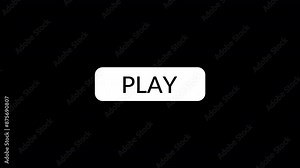 Design Play Button Animation, Play Now Button on black background, play now animation button click hand click animation.