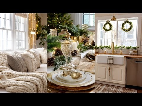 The Secret to a Cozy Neutral Christmas: Rustic Farmhouse Decorating in Cream & Gold