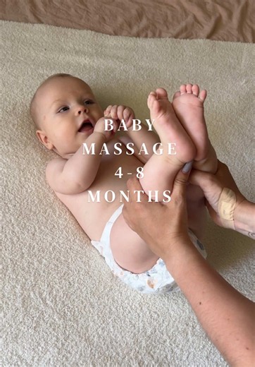If your baby is 4–8 months old, save this for later ✨ These are some of our favorite massage techniques and exercises to help support strength, coordination, and those big milestones like sitting, crawling, and standing 🤍 We always start with a gentle full-body massage and repeat each exercise 3–5 times. #babymassage #babycare #babyactivities #momlife #parentingtips