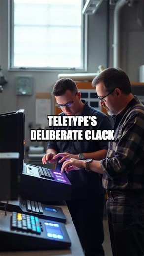 The Silent Teletype in a Neon Studio