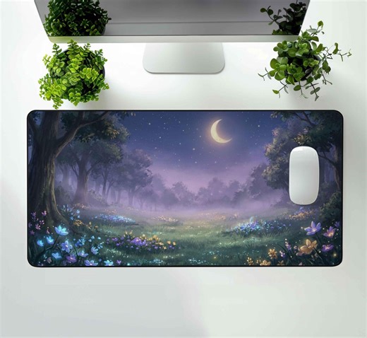 Field Mousepad, Fantasy Night Desk Mat, XL XXL Pad - Etsy