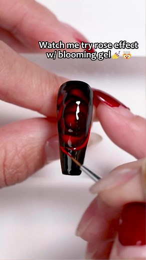 Rose Nail Art Tutorial with Blooming Gel