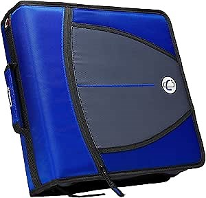 Case-it Locker 3-Inch Q-Ring Zipper Binder, Blue, Binder Shell Only, LKR-Q-03-BLU