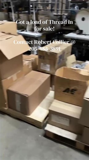 Got a load of thread in for sale. 99.9% of it is black tex90 We’ll sell it for half price of new and all of this is new still in its original wrappers. #sewing #thread Collier Equipment