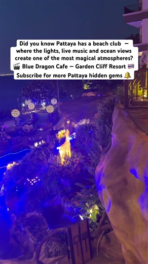 Blue Dragon Cafe — Inside Pattaya’s Hidden Cliffside Beach Club at Night