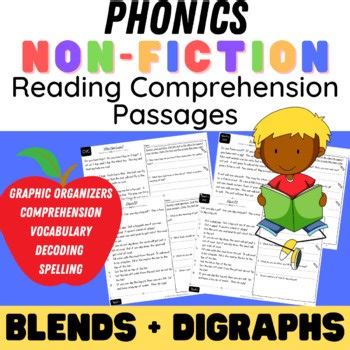 Nonfiction Decodable Text - Blends & Digraphs Reading Passages & Comprehension