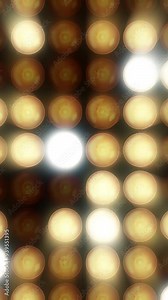 Flashing Lights Bulb Spotlight Flood lights Vj Led Wall Stage Led Display Blinking Lights Motion Graphics Background. Multicolor lighting bulbs loop. Floodlights Flash lights