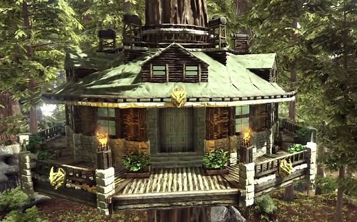 方舟生存进化_ARK_建筑_S 简易树屋家园