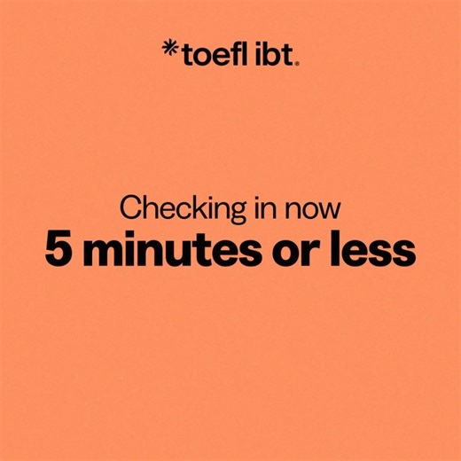 2.7K views | ✅ Check-in for your TOEFL iBT® Home Edition in just 5 minutes and get into test mode. A faster check-in means less stress, more focus, and a smoother testing experience - right from the comfort of your home.  Simple. Seamless. Stress-free.  Book your test today and experience how easy it can be! Register Now: https://shorturl.at/qmvoZ #TOEFLiBT #HomeEdition #FastCheckIn #SeamlessTesting #StudyAbroad #TestReady #TOEFLMadeEasy | TOEFL India | Facebook