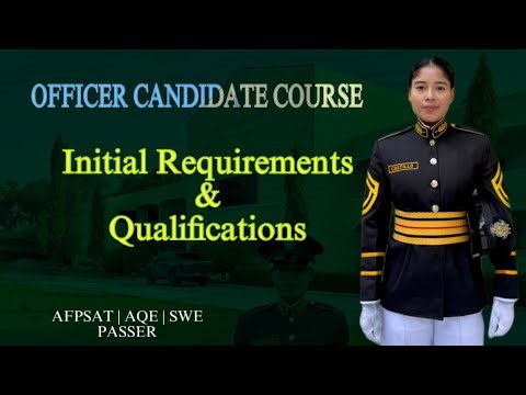 INITIAL REQUIREMENTS AND QUALIFICATIONS FOR OCC | OFFICER CANDIDATE COURSE | Cathy Castillo