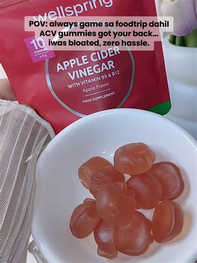 Small gummy, big relief. ✨ #applecidervinegargummies #guthealth #acvgummies #bloatingrelief #digestivehealth