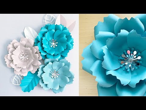 Paper Flowers for Beginners | DIY Paper Flower Backdrop | Paper Leaves Tutorial