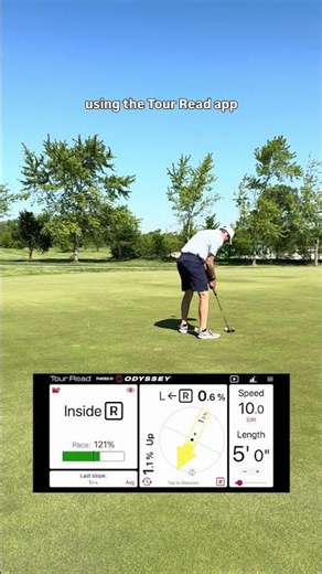 Dialing in the green reading today with the Tour Read app. 🎯📉