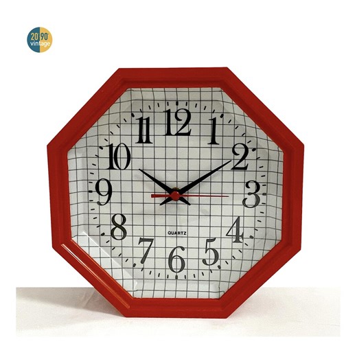 Vintage Postmodern Round Wall Clock, 1980s, Made of Plastic, Glass, and Metal - Etsy