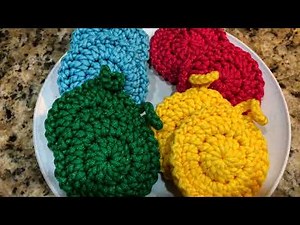 How I make these CUTE Colorful Crochet Scrubbies, Kitchen Scrubbies, Crochet Scrubby