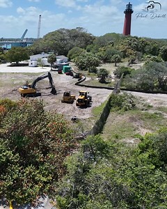 20K views · 162 reactions | Take a closer look at the Jupiter Inlet Lighthouse Outstanding Natural Area Shoreline Stabilization Project. The images highlight areas where erosion has taken place, as well as sections of the upper land being prepped for the initiative. Additionally, a rendering provides a glimpse of how the finished project is expected to appear. Filmed in April, 2025. | Paul Dabill Photography | Facebook