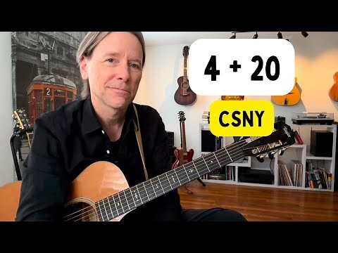 How to play - “4+20 by: CSNY fingerpicking acoustic guitar lesson/tabs
