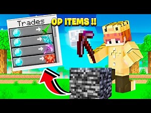 Minecraft, But Blocks Trade OP ITEMS!!