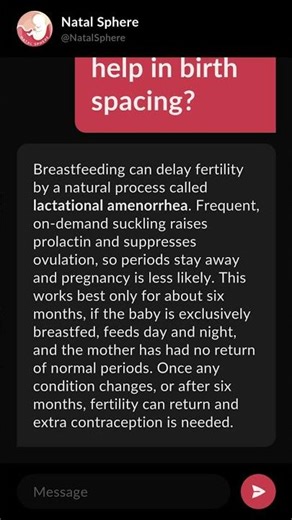 How does breastfeeding help in birth spacing?