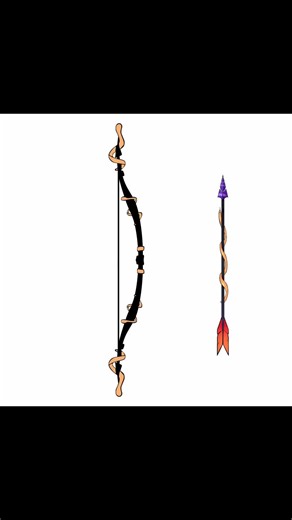 Bow and Arrow Coursework #art #digitalart #fantasy #ibispaintx #ibispaint