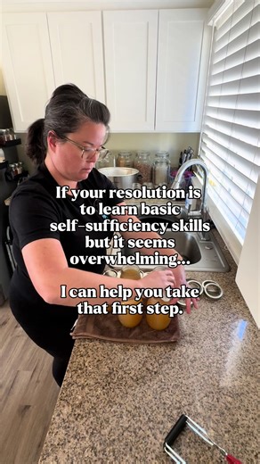 When we started researching self-sufficiency skills such as canning and raising animals, the information was overwhelming and seemed unattainable. That’s why we wrote The Anywhere Homestead, a beginner-friendly guide that breaks down the exact skills we learned while living in a trailer park. You don’t need land or previous experience to become more self-sufficient, just a concise guide to help you get started. Tap the link in bio for more information. #2026resolutions #selfsufficiency #selfsuff