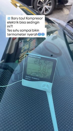 🚗 Mesin nyala idle… suhu tembus 3.9°C! ❄️ Pakai kompresor elektrik, dinginnya gak main-main! ⚡ Teknologi modern yang bikin mobil biasa serasa Hybrid 😎 📍Auto Maxcool Gading Serpong #AutoMaxcool #KompressorElektrik #ACTerbaik #HybridFeel #DinginBanget | AC MOBIL