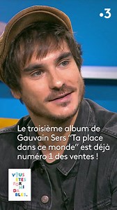 10K views · 41 reactions | À peine sorti, le troisième album de Gauvain Sers “Ta place dans ce monde” est déjà numéro 1 des ventes ! Des mots simples et forts et toujours l’influence de Renaud qui l’a lancé en 2016. Il sera à Hem le 27 novembre, à Lille le 10 décembre, à Dunkerque le 22 janvier. #GauvainSers | France 3 Nord Pas-de-Calais | Facebook