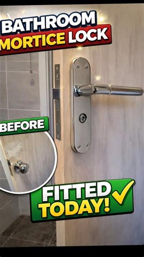 Bathroom mortice lock installation (full video on my channel)