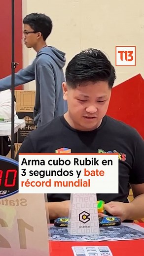 Max Park batió el récord mundial en el armado más rápido del cubo de #Rubik 3x3. La hazaña la logró en el campeonato Pride in Long Beach 2023, en California, Estados Unidos, registrando un tiempo de 3,13 segundos. El récord anterior, de 3,47 segundos, lo había establecido el chino Yusheng Du en septiembre de 2018.