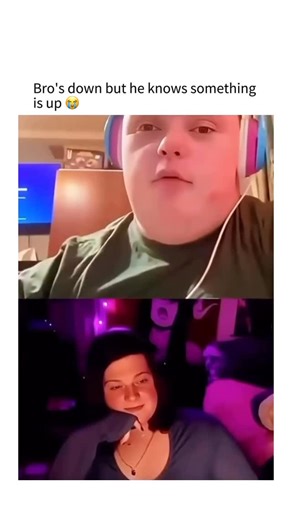 Memesfyp on Instagram: "In this split-screen video, a young man wearing headphones is on a video call with a girl. As the girl watches, the young man becomes suspicious and begins leaning in to inspect the screen. He appears to be searching for something out of the ordinary, his eyes darting across the frame. After a few moments of intense scrutiny, he seemingly catches onto a trick or prank, leading to a humorous reaction before he abruptly ends the call."