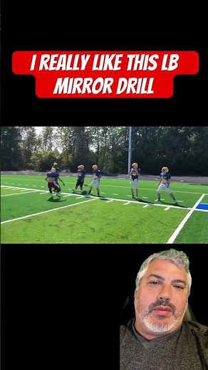 LB Mirror Drill: Perfect for Tackling and Footwork | Football Drills #shortsviral