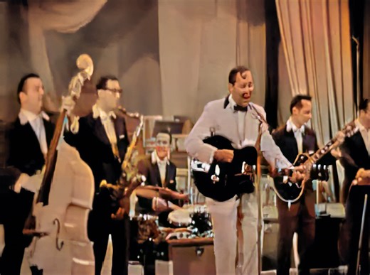 Bill Haley & His Comets - Shake Rattle And Roll (Live) (1954) "Shake, Rattle And Roll," originally by Big Joe Turner and reimagined by Bill Haley & His Comets in 1954, stands out in the 1950s musical landscape. Haley's version added a polished rock 'n' roll edge to the song, broadening its appeal and cementing its place in music history. This track embodied the free spirit and rebellious energy of the era, with lyrics that were playful and sometimes risqué. It represented both a nod to tradition