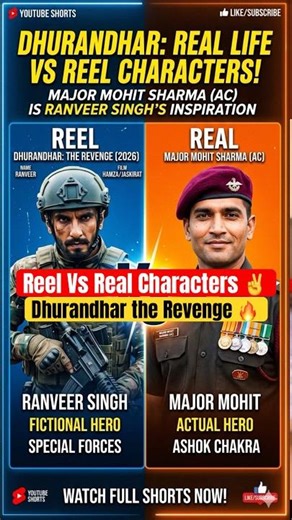 Dhurandhar: The Revenge 2026 - Real Life vs Reel Characters! 🔥#dhurandhar2 #youtubeshorts #shorts