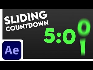 How To Make A SLIDING COUNTDOWN in AFTER EFFECTS