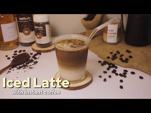 How to make ICED LATTE using Instant Coffee | Koffeely