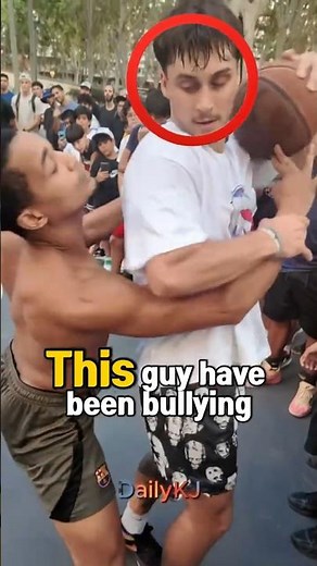 When the bully GETS BULLIED! 😈😈 #streetball #basketball #shorts #jaidmeel