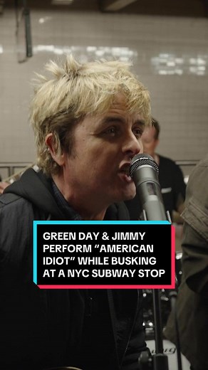 Green Day and Jimmy Fallon Perform 'American Idiot' Live in NYC Subway